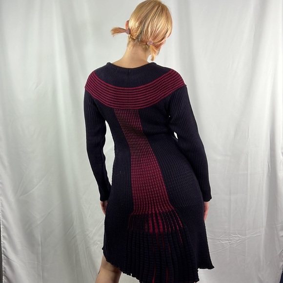 Rewance Indigo  Fitted Midi Sweater Dress - Picture 4 of 11